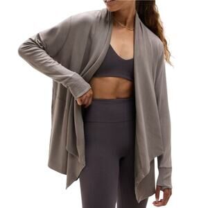 Athleta Pranayama Restore Wrap in Chrome Blue Soft Cozycore Size S